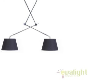 Lustra moderna cu 2 brate articulate ADAM 2 S BK