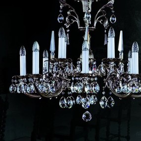 Candelabru cristal Bohemia 12 brate ARABELA antique CE