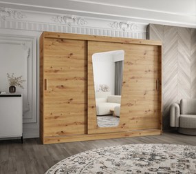 Dulap de haine 250 cm Mokka (Stejar artisan). 1126039