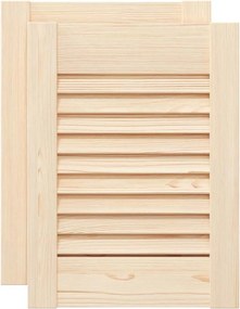 vidaXL Uși de dulap design lambriu 2 buc. 39,5x29,5 cm lemn masiv pin