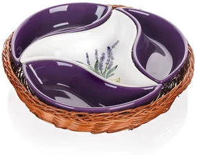 Bol din ceramică pentru servire din 4 piese LAVENDER, BANQUET