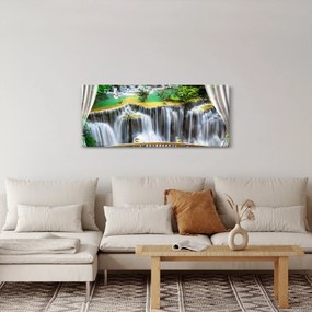 Tablou - Privire la cascade magice (120x50 cm)