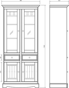 Set lemn masiv alb Living Linea