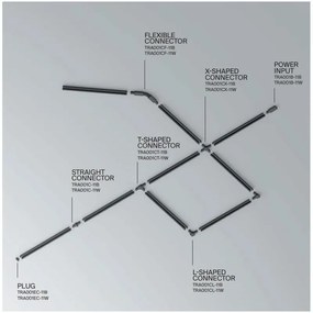Spot LED, accesoriu pentru sinele monofazate Unity, Points Rot 3000K alb