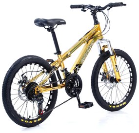 Bicicleta Fulger by Caraiman, roti 20 sau 24 inch, cadru otel, frane pe disc, galbena, BC06