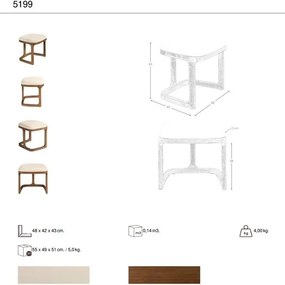 Taburete modern LUX piele sintetica Sand