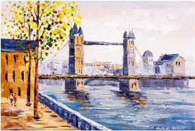 Tablou - Pictură oraș (90x60 cm)