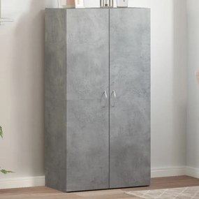 vidaXL Fișet, gri beton, 60x32x115 cm, lemn prelucrat