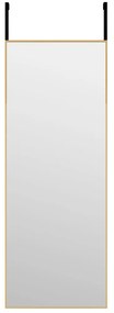 Oglinda pentru usa, auriu, 30x80 cm, sticla si aluminiu 1, Auriu, 30 x 80 cm