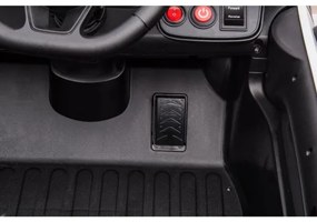 Mașinuță electrică de poliție Dodge Challenger 50W/4500 mAh negru/alb