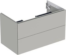 Dulap baza suspendat Geberit One greige mat 90 cm cu 2 sertare