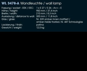 Aplica/ Torta din fier forjat iluminat exterior in stil gotic WL 3478-A