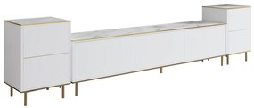 Mobilier living Mamene 3 (marmură deschis + auriu) . 1095702