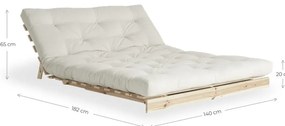 Canapea extensibilă roșie 140 cm Roots - Karup Design
