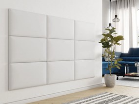 Panou de perete tapițat Pazara 70x40 (piele ecologică soft 017 (Alb). 1054351