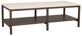 Măsuță de cafea maro/bej cu blat din piatră 140x60 cm Orwel - Rowico