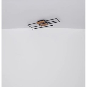 Plafoniera LED design modern Kendra negru, maro