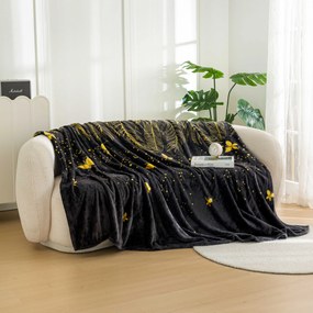 Patura din microplus VISATA, neagra Dimensiune: 200 x 220 cm