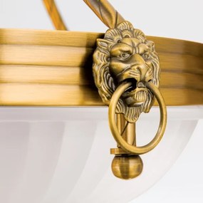 Lustră pe lanț Orion LU 1689/3+3 ROCCA 6xE27/60W/230V d. 64 cm bronz/alb