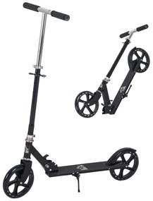 HOMCOM Trotinetă Pliabilă pentru Copii de 7-14 Ani Scuter Infantil Ghidon Ajustabil în Înălțime de 4 Nivele cu Frână 88x37x75-100 cm Negru | Aosom Romania