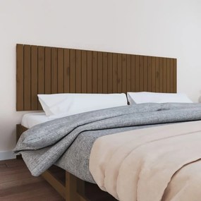 824831 vidaXL Tăblie de pat pentru perete, maro miere, 204x3x60 cm