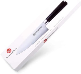 Cutit santoku otel Damask HRC 60 Konstanz, Carl Schmidt Sohn 071288, 18 cm, maner negru