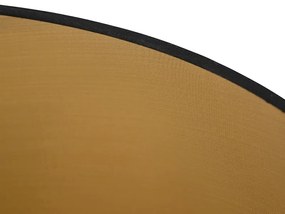 Abajur din bumbac negru 45/50/28 cu interior auriu