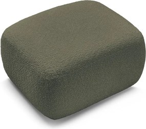 Taburet verde cu tapițerie din țesătură bouclé Montaigne – Bobochic Paris