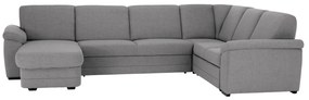 Colţar în formă de U, material textil gri, model stânga, BITER U