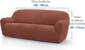 Nueva Textura Huse super elastice RUBINIA cărămizii fotoliu dublu (l. 140 - 180 cm)