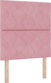 vidaXL Tăblie LED Roz 80 cm Catifea