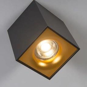 Spotlight modern negru cu auriu - Quba Delux