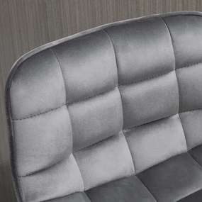 HOMCOM set 2 scaune de bar, stil nordic, 45x47x88 cm, gri | AOSOM RO