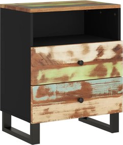 vidaXL Noptieră, 50x33x62 cm, lemn masiv reciclat și lemn prelucrat