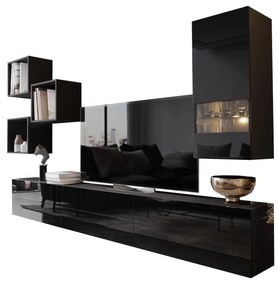 Mobilier living Berny 45 (negru + negru lucios). 1041467