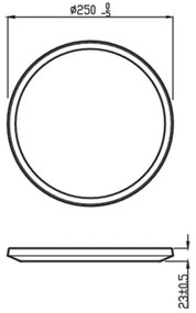 Corp de iluminat LED pentru baie dimabil SUPERSLIM LED/15W/230V IP54 negru Philips