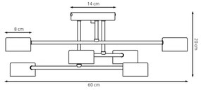 Lustră aplicată HALO 6xGX53/10W/230V albă
