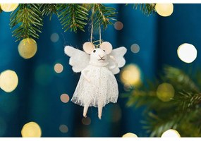 Ornament de Crăciun din material textil Angel Mouse – Sass &amp; Belle