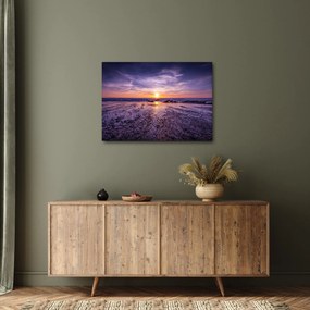 Tabloul cu plaja - apus de soare (70x50 cm)