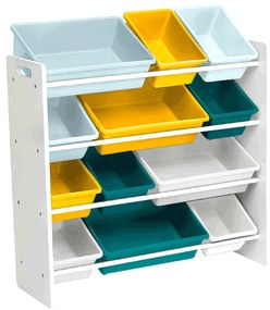 Organizator   raft pentru jucarii, alb   multicolor, MADY