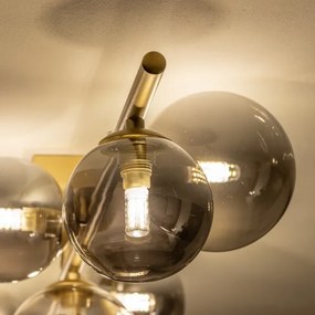 Lustră LED aplicată Brilagi MILLA 7xG9/3W/230V auriu/fumuriu