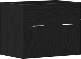 vidaXL Dulap chiuvetă baie, stejar negru, 60x38,5x46cm, lemn prelucrat