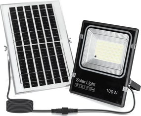 Aigostar-LED Proiector LED solar/100W/3,2V 2000mAh 3000K/4000K/6500K IP66 + telecomandă