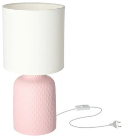 Veioză roz cu abajur textil (înălțime 32 cm) Iner – Candellux Lighting