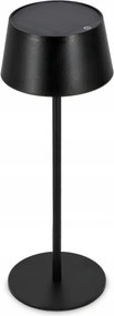 Lampă solară LED tactilă reglabilă LED/3W/5V USB 1800 mAh IP44 neagră