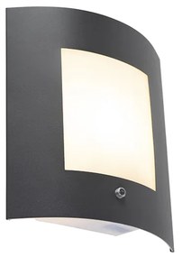 Lampă de perete exterioară antracit IP44 senzor crepuscular - Emmerald