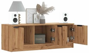 vidaXL Comodă TV,stejar artizanal 102x35x36,5 cm, lemn prelucrat