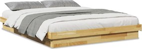 vidaXL Cadru de pat fără saltea 150x200 cm din lemn masiv de stejar