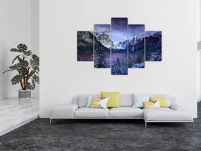 Tablou cu peisaj montan iarna (150x105 cm)