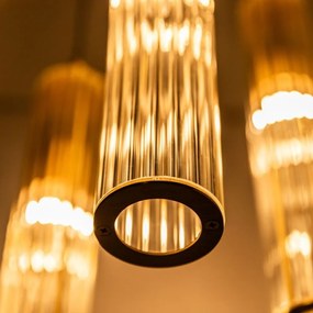 Lustra cu 3 pendule design modern ARIA alama periata